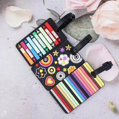 PVC Luggage Tags New Creative Geometric Boarding Pass Luggage Identification Tags