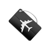 Aluminum Alloy Travel Luggage Tag Hanging Tag Suitcase Tag Plane With Name ID Cards Anti-lost Solid Color Travel Accessories