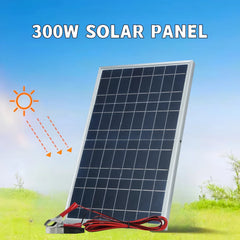 300W Solar Panel 12V Portable Solar Cell Outdoor Rechargeable Solar Kit for travel