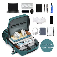 Woman travel backpack USB charging port Hiking camping backpack