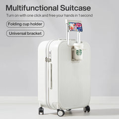 Mixi 2024 New Design Suitcase Carry On Luggage with Cup Phone Holder