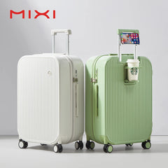 Mixi 2024 New Design Suitcase Carry On Luggage with Cup Phone Holder
