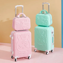 Trolley Luggage Bag Cute Cartoon Rolling Luggage Case 20 Inch with Password