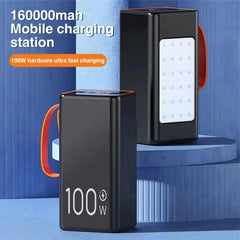 100W Portable Mobile Power Supply With Ultra-fast Development Power Bank, Super High Capacity lights