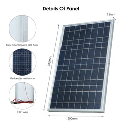 300W Solar Panel 12V Portable Solar Cell Outdoor Rechargeable Solar Kit for travel
