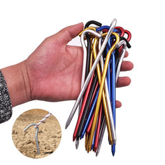 Aluminium Alloy Tent Pegs With Hooks Outdoor Accessories
