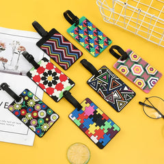 Geometric Soft Silicone Luggage Tags Suitcase
