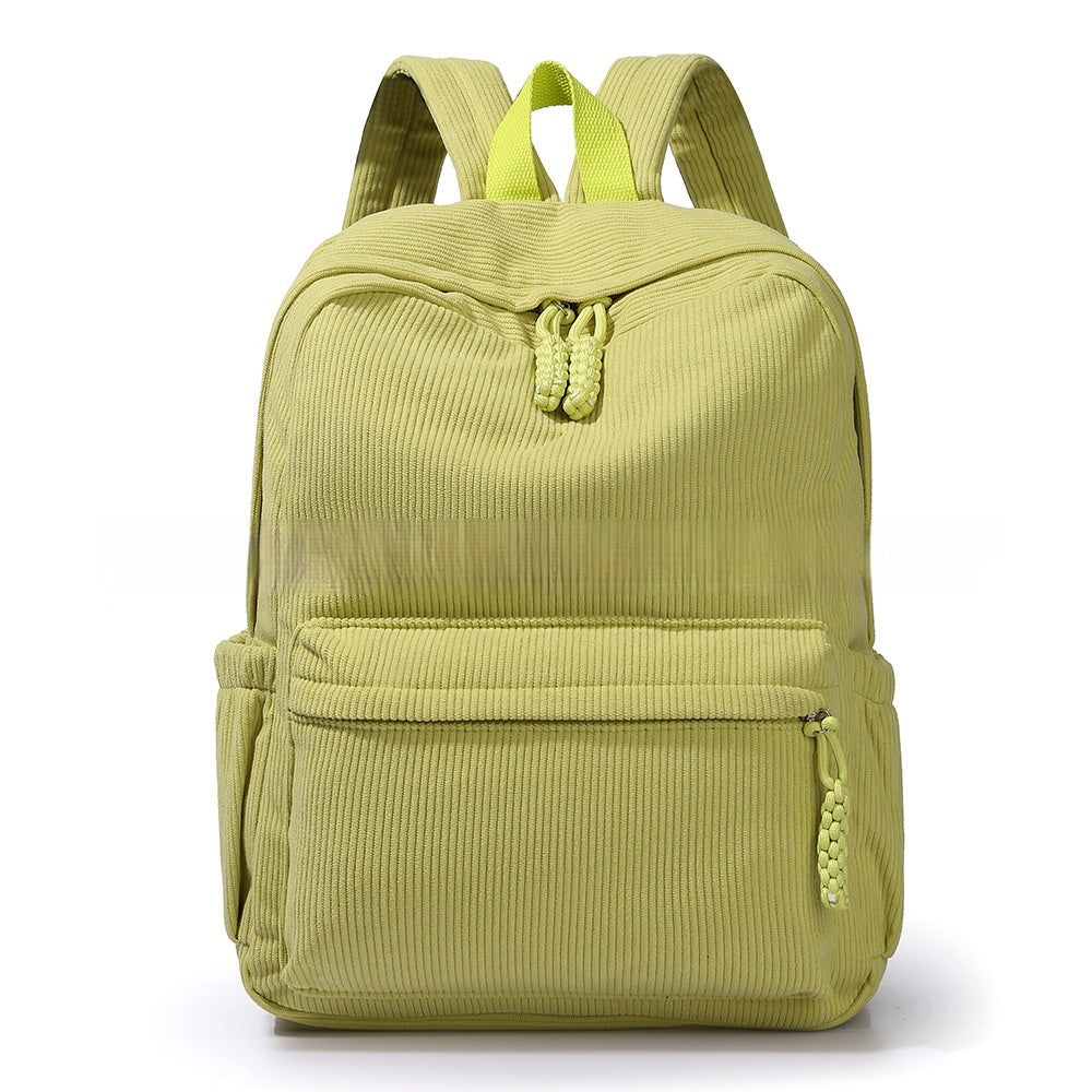Personalized Cute Corduroy Large-Capacity Harajuku-Style Backpack