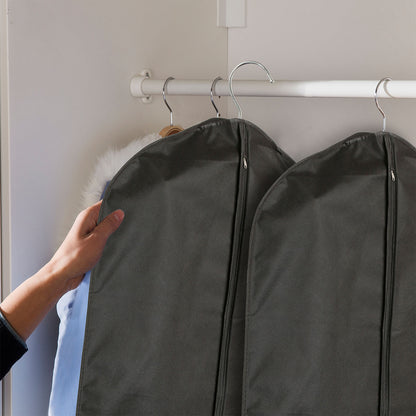 5Pcs 39in Garment Bags Hanging Suit Bags Covers Breathable With Full Zipper Transparent Window For Suit Dress Coat Storage Travel Use