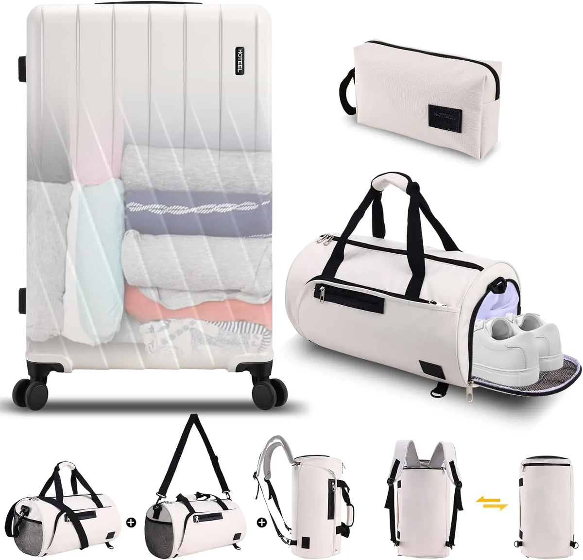 3 Piece 100% PC Hardshell Luggage Set,Spinner Wheels&TSA Lock, 20