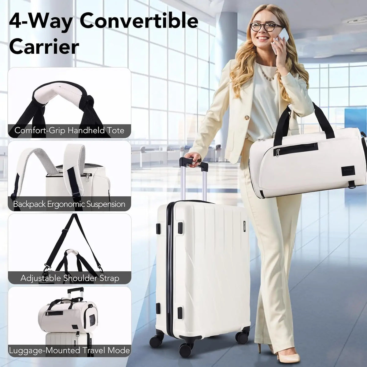 3 Piece 100% PC Hardshell Luggage Set,Spinner Wheels&TSA Lock, 20