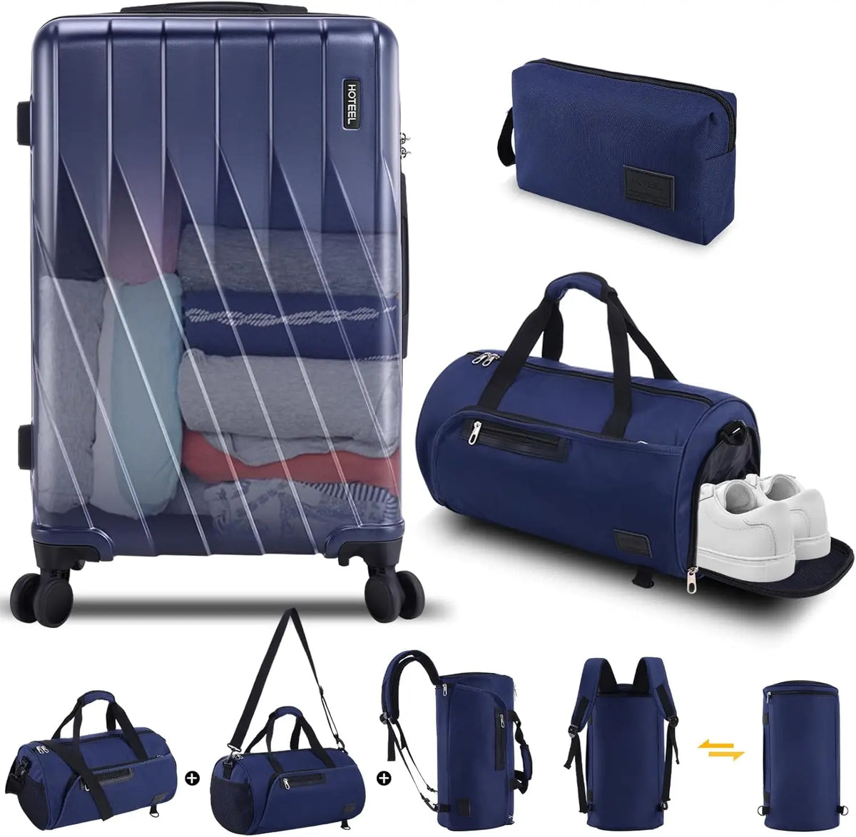3 Piece 100% PC Hardshell Luggage Set,Spinner Wheels&TSA Lock, 20
