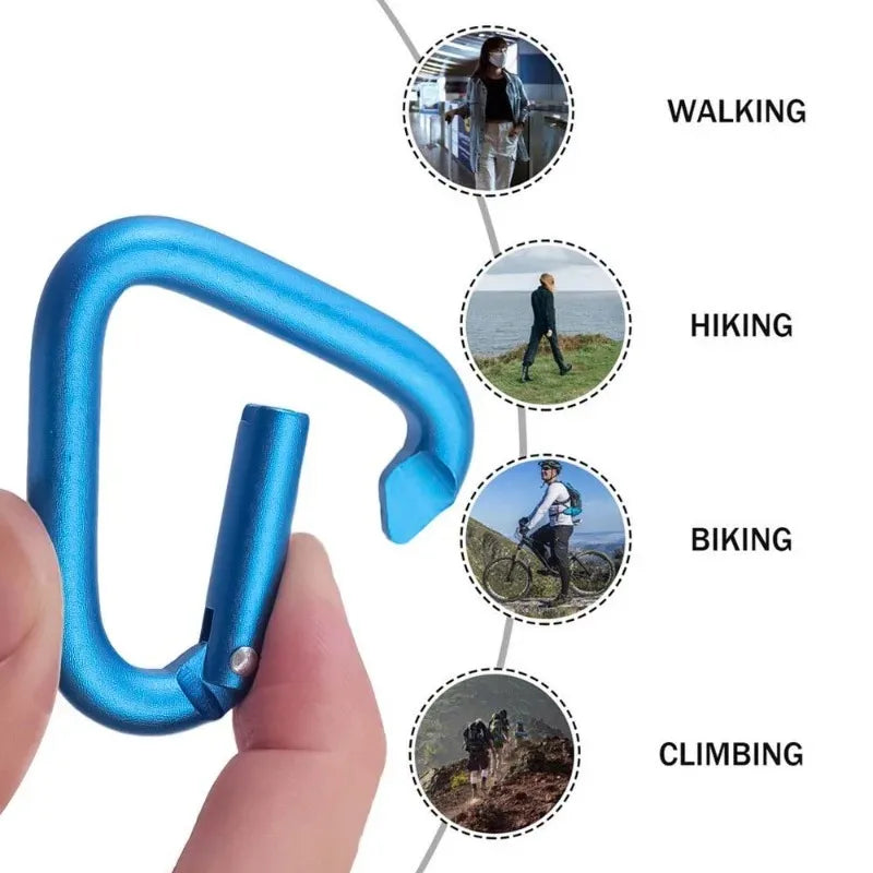 Triangle Carabiner Outdoor Camping Hiking Keychain Snap Clip Hook Accessories