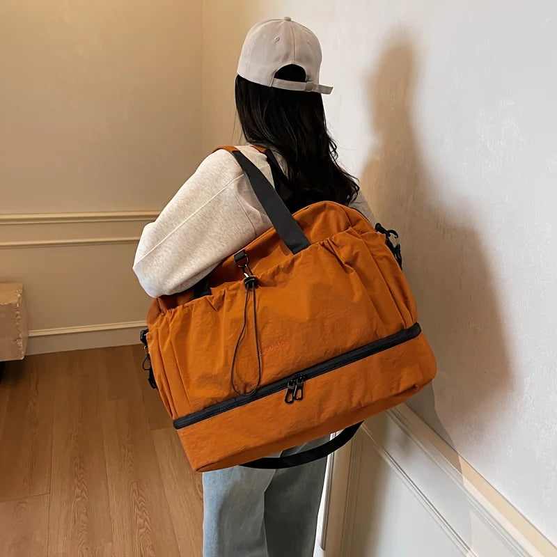 Large Travel Bag - Spacious, lightweight & durable. With adjustable strap & pockets. Perfect for travel & commute.