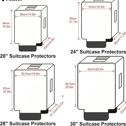 Transparent Pvc Luggage Protective Cover Wheeled Luggage Protective Cover Wear-Resistant Outer Cover Transparent Protective