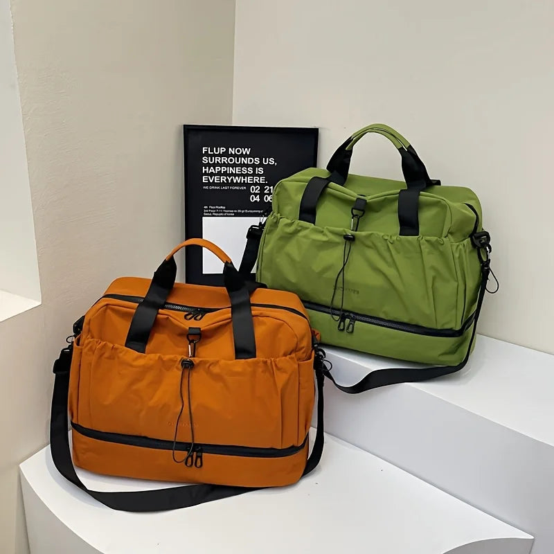 Large Travel Bag - Spacious, lightweight & durable. With adjustable strap & pockets. Perfect for travel & commute.