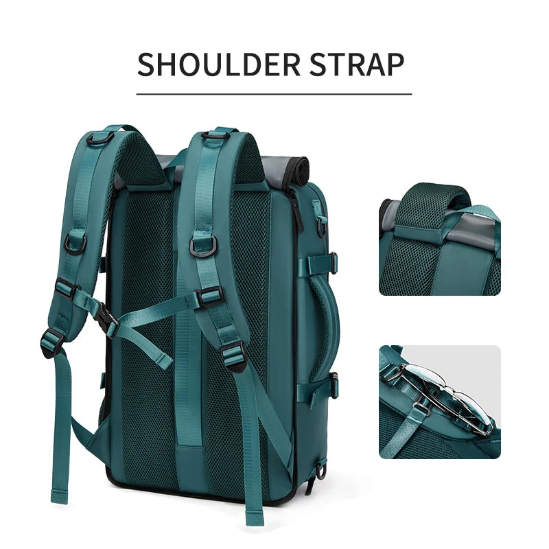 Woman travel backpack USB charging port Hiking camping backpack
