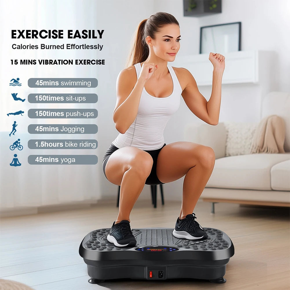 Fat Vibration Plate Device Powered Vibration Platform for Full Body Training Fat Burning & Muscle Building Weight Loss & Shaping