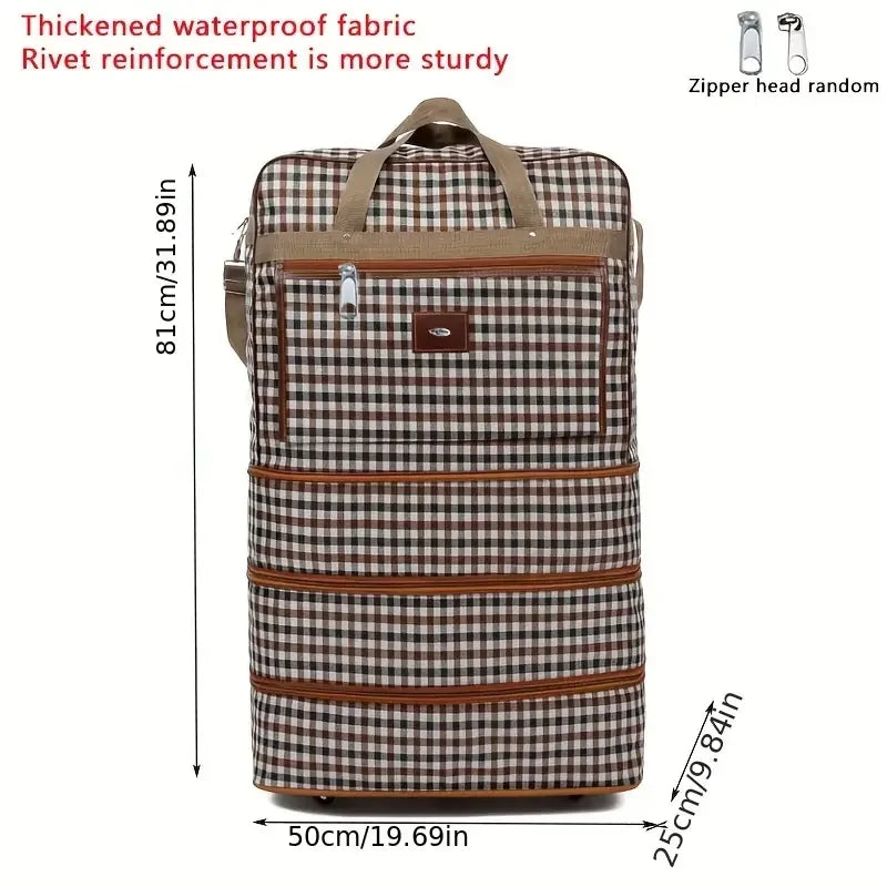 Expandable Extra Large Wheeled Duffel Bag Durable, Lightweight&Multi-Layer for Easy Travel and Storage weekend or overnight bag