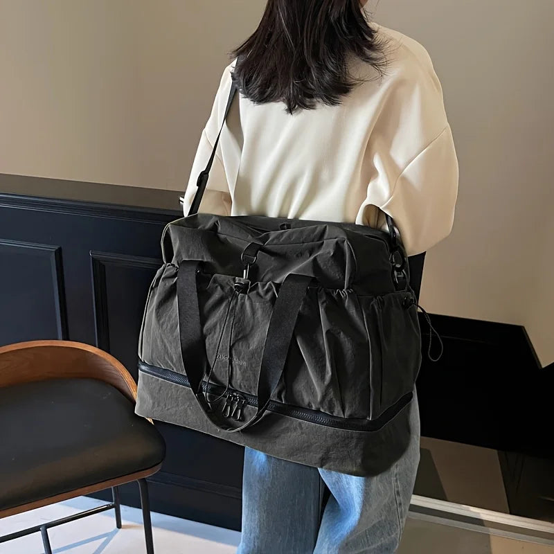 Large Travel Bag - Spacious, lightweight & durable. With adjustable strap & pockets. Perfect for travel & commute.