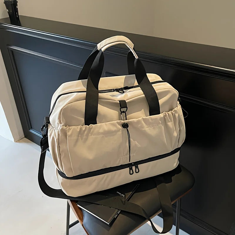 Large Travel Bag - Spacious, lightweight & durable. With adjustable strap & pockets. Perfect for travel & commute.