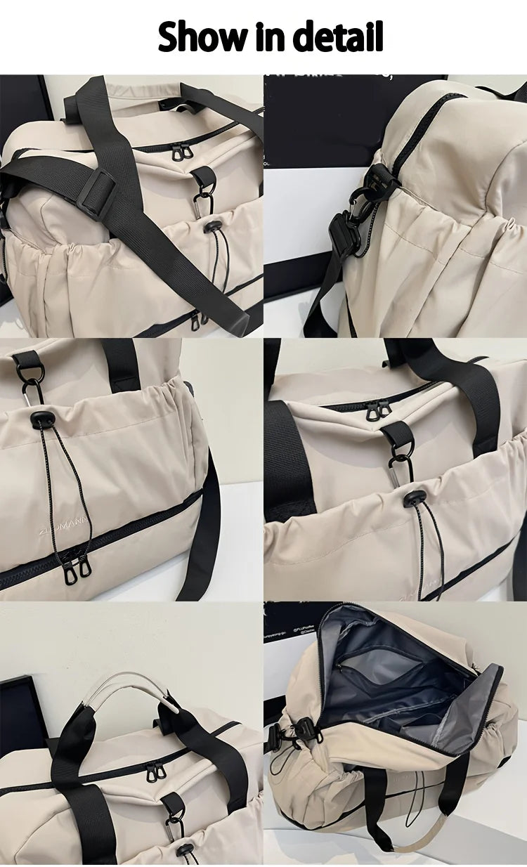 Large Travel Bag - Spacious, lightweight & durable. With adjustable strap & pockets. Perfect for travel & commute.