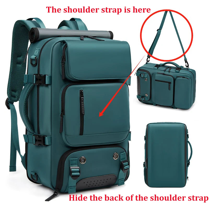 Woman travel backpack USB charging port Hiking camping backpack