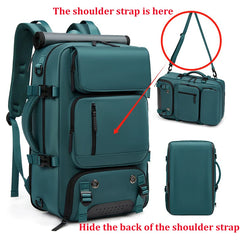 Woman travel backpack USB charging port Hiking camping backpack