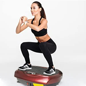 Plate Exercise Machine - Whole Body Workout Vibration Platform Lymphatic Drainage Machine for Weight Loss Home Fitness w/Pilates