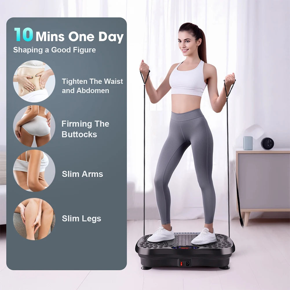 Fat Vibration Plate Device Powered Vibration Platform for Full Body Training Fat Burning & Muscle Building Weight Loss & Shaping