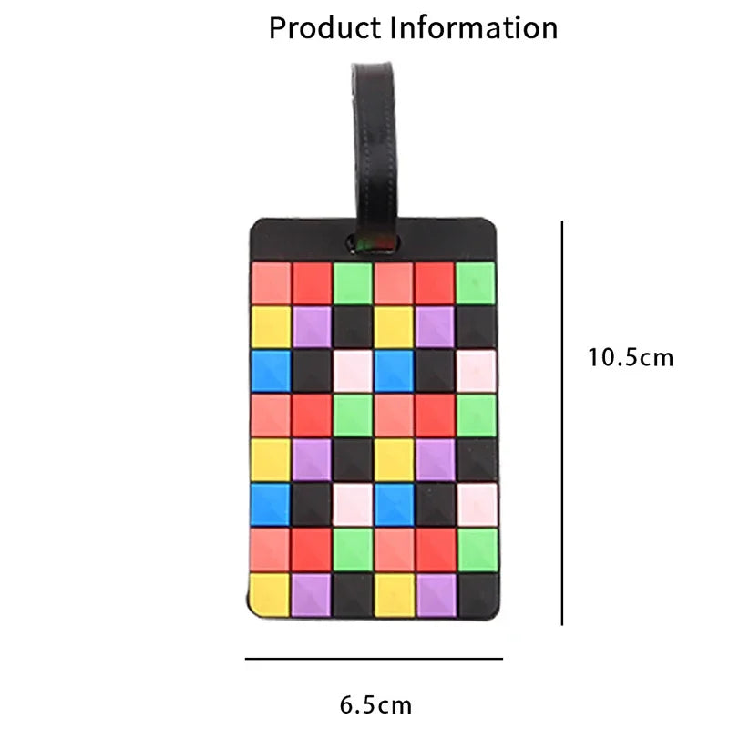 PVC Luggage Tags New Creative Geometric Boarding Pass Luggage Identification Tags