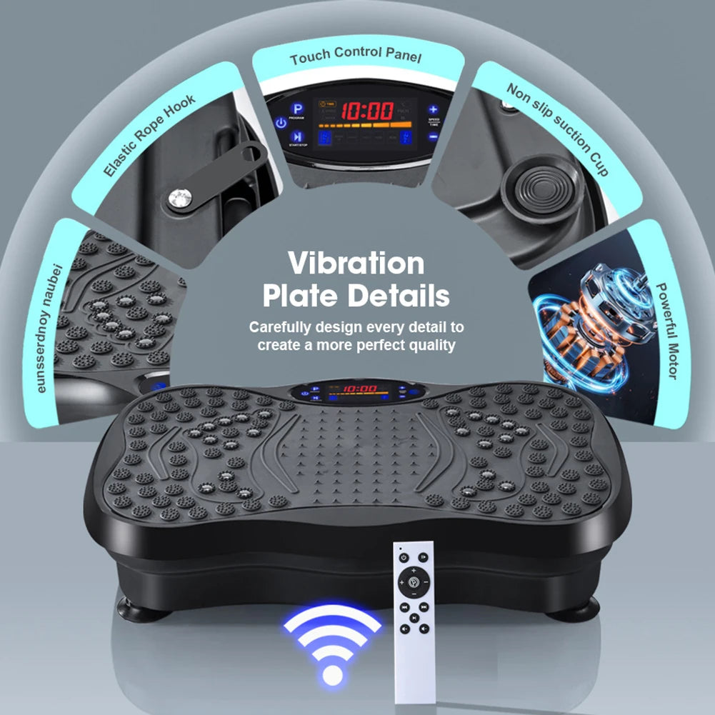 Fat Vibration Plate Device Powered Vibration Platform for Full Body Training Fat Burning & Muscle Building Weight Loss & Shaping