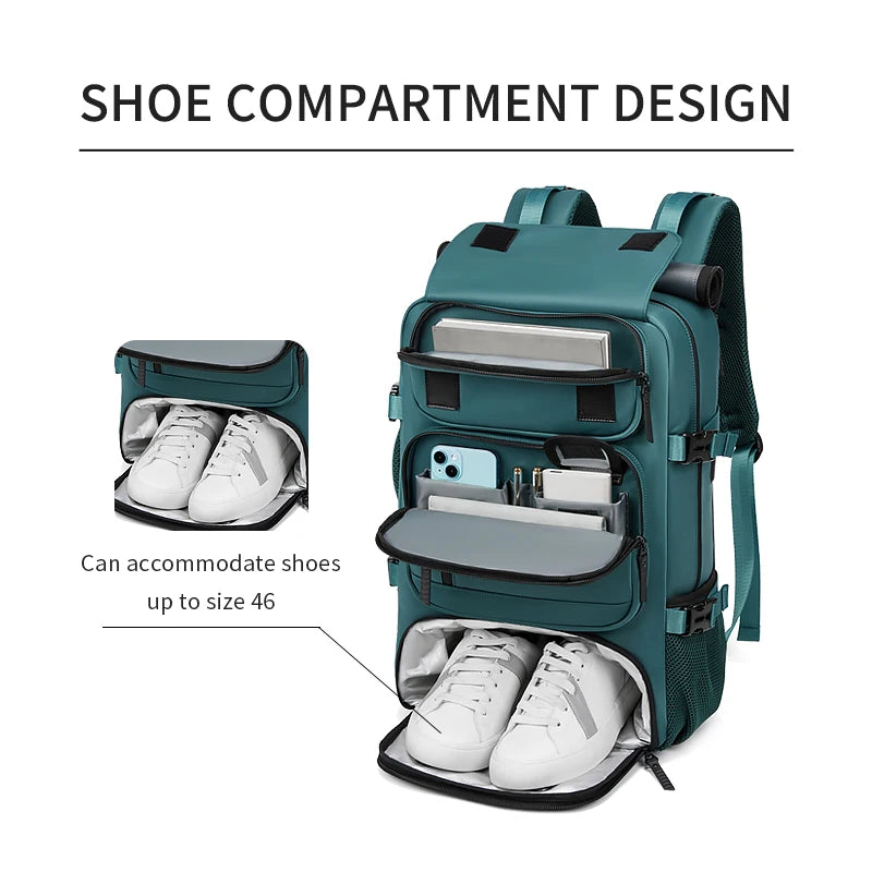 Woman travel backpack USB charging port Hiking camping backpack