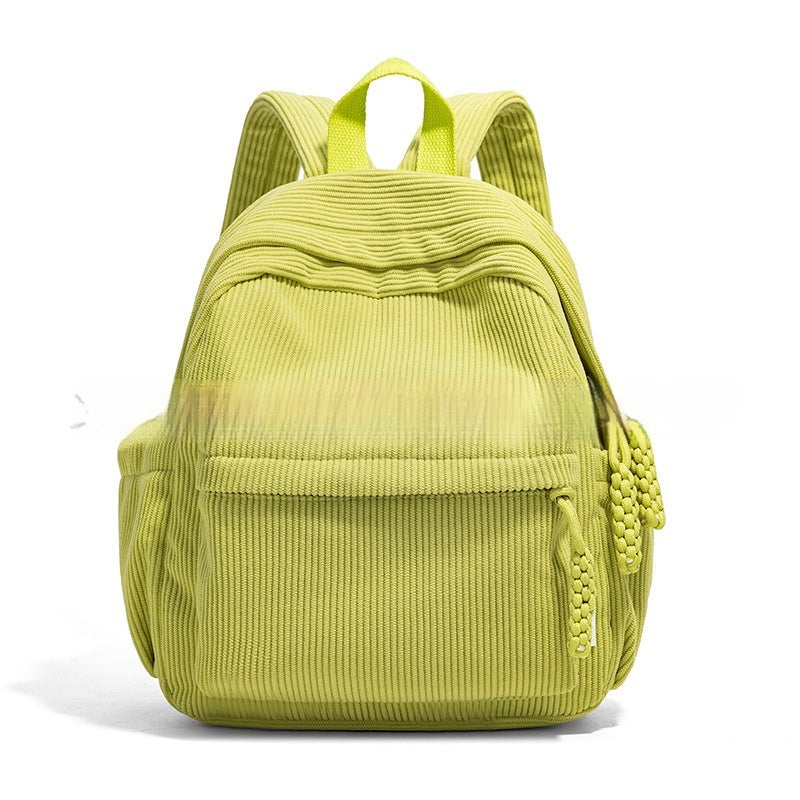 Personalized Cute Corduroy Large-Capacity Harajuku-Style Backpack