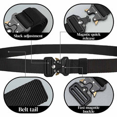 Men Multifunction Nylon Military Tactical Adjustable Waist Belt Quick Release Belt