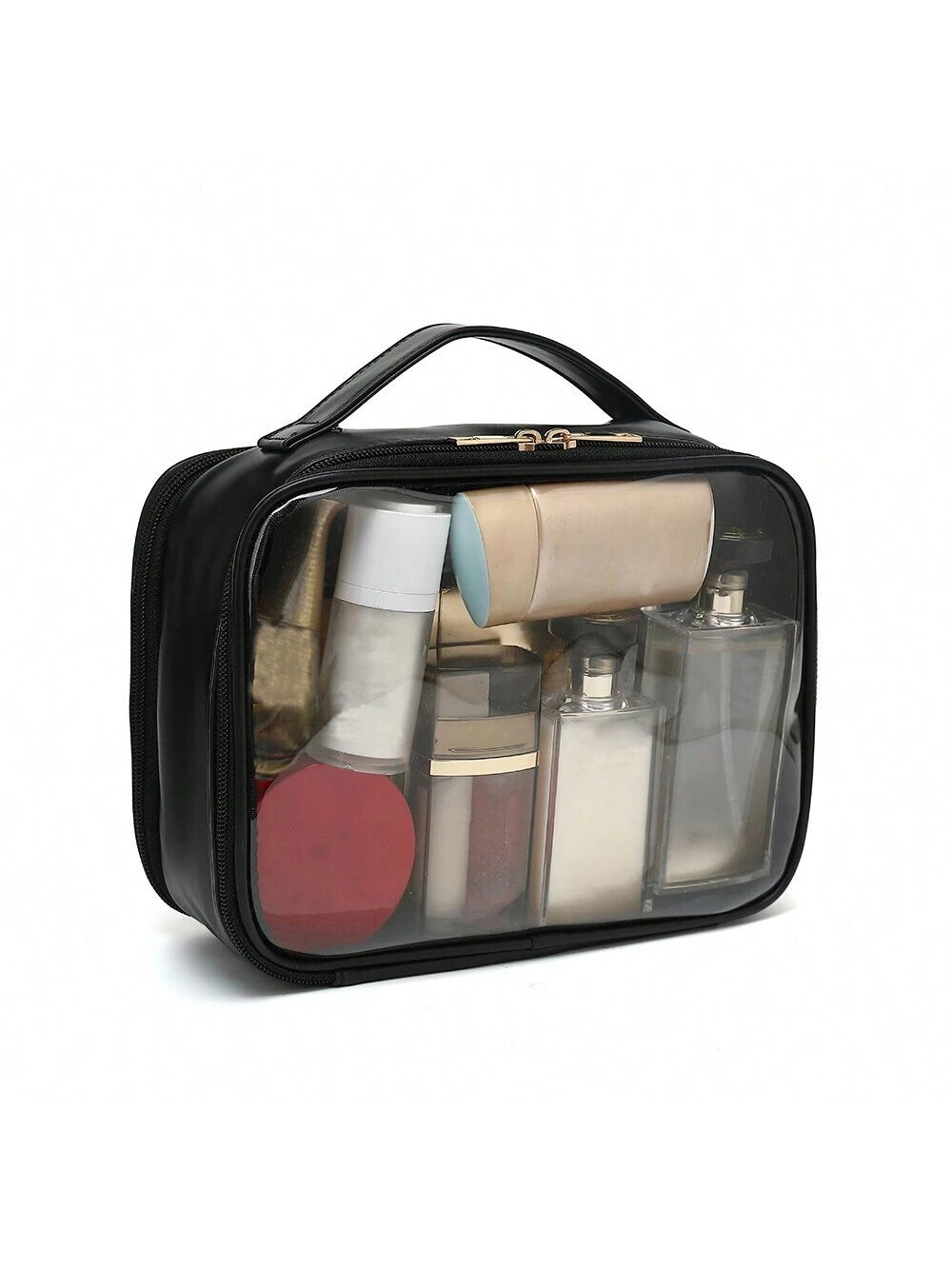 Clear Makeup Bag For Women, Clear Cosmetic Bag Travel Toiletry Bags Makeup Organizer Bag With Detachable Brush Holder Summer Travel, Vacation Home Bathroom Decor Holiday Makeup Organizer Bathroom Acce