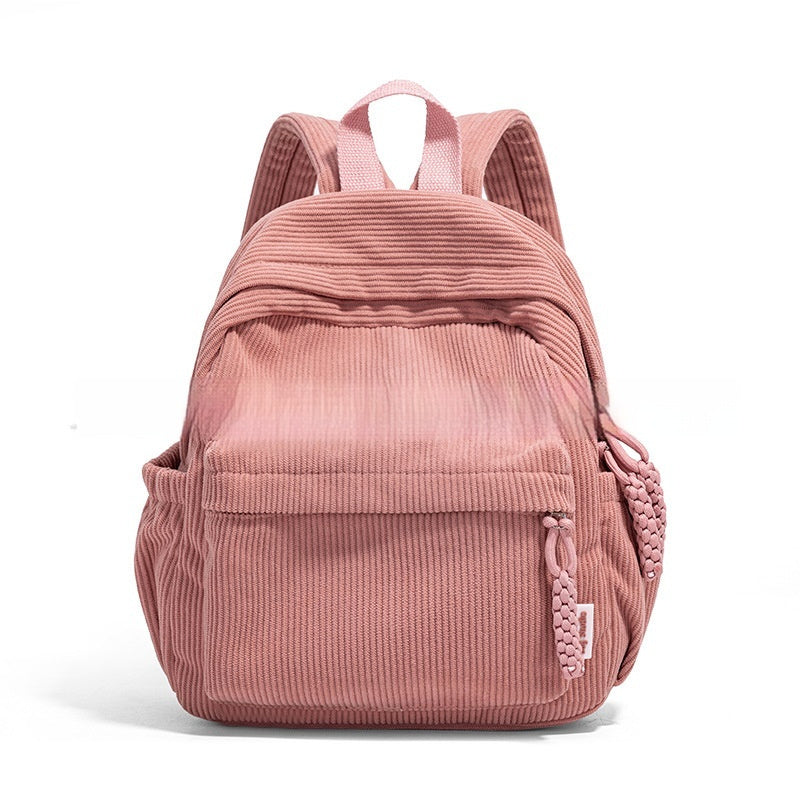 Personalized Cute Corduroy Large-Capacity Harajuku-Style Backpack