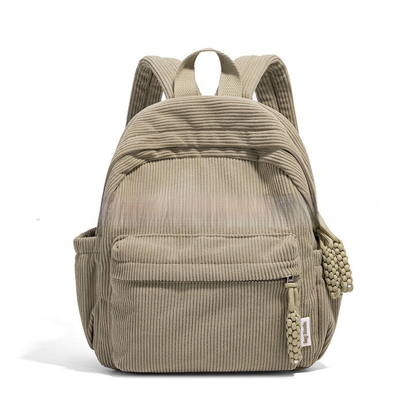 Personalized Cute Corduroy Large-Capacity Harajuku-Style Backpack