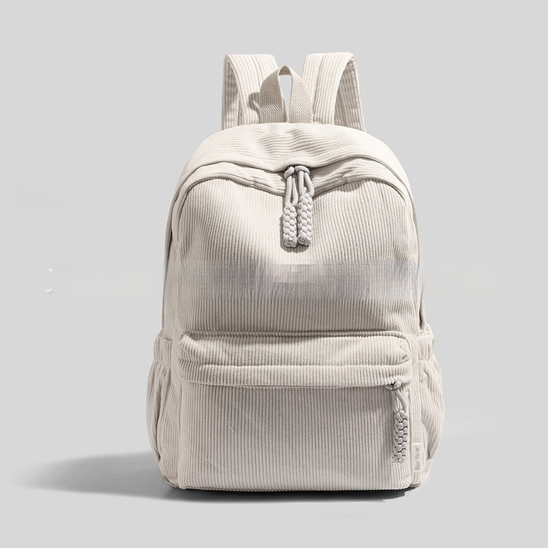 Personalized Cute Corduroy Large-Capacity Harajuku-Style Backpack