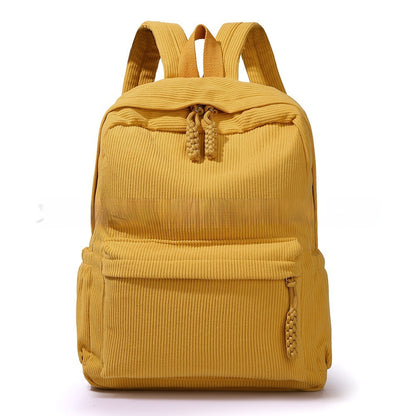 Personalized Cute Corduroy Large-Capacity Harajuku-Style Backpack